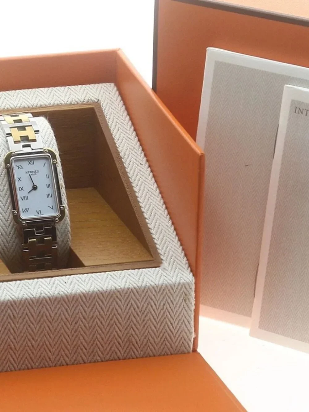 HERMES Clojure CR1.220 White Dial Quartz Ladies Watch_874216